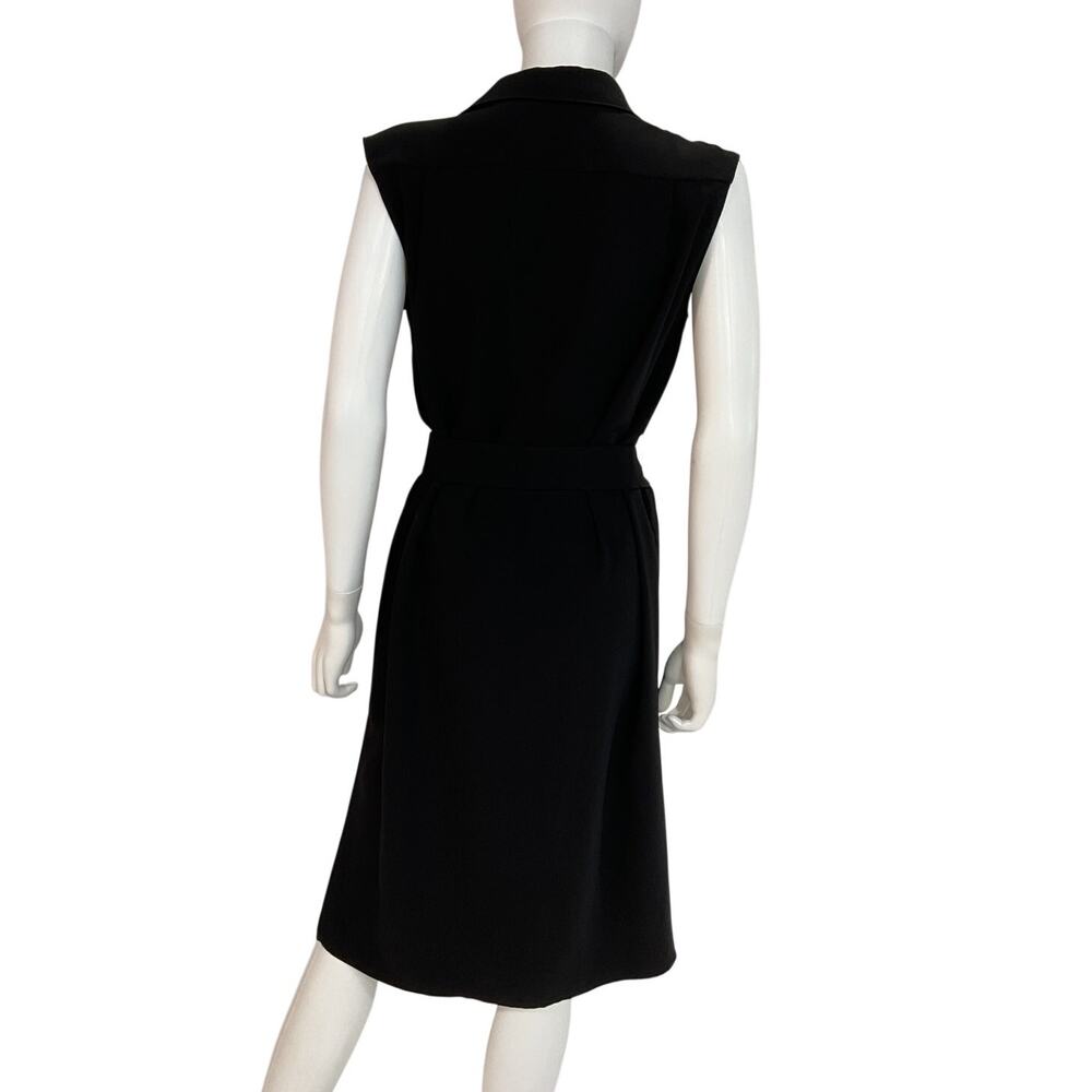 Amanda Uprichard Belted Black Edith Dress Size S - Picture 3 of 5